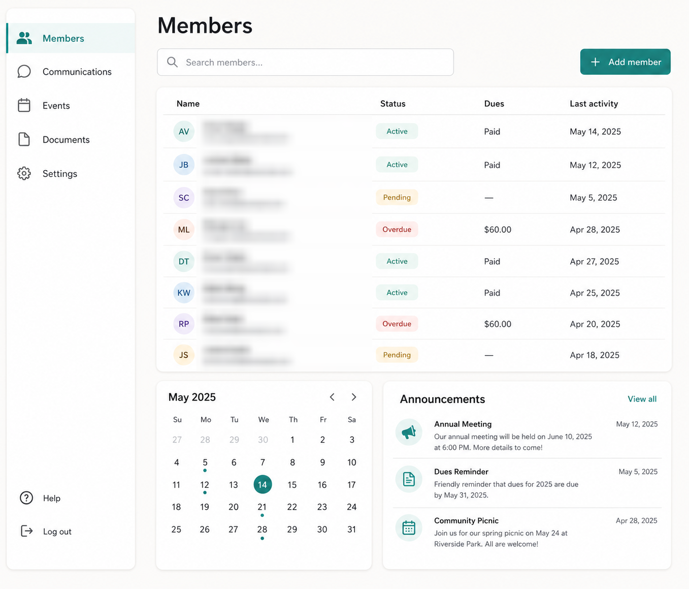 Product dashboard
